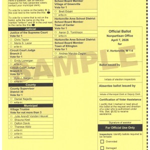 Spring Election Sample Ballot